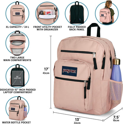 JanSport Laptop Backpack - Computer Bag with 2 Compartments - Fluttering Fields