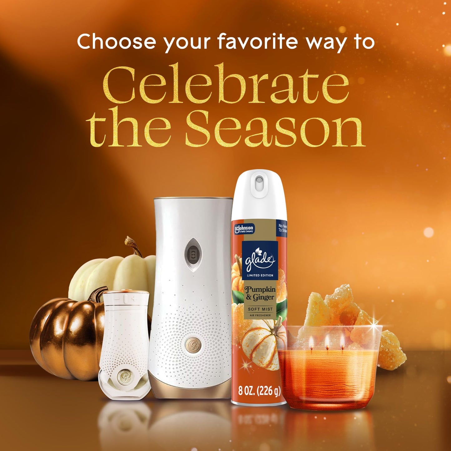 Glade PlugIns Air Freshener, Pumpkin & Ginger 5pc