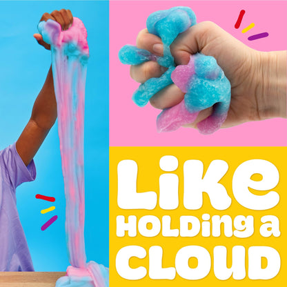 Play-Doh Scented Cloud Slime for Kids, Pink & Blue Cotton Candy Scent