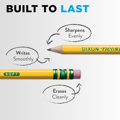 Ticonderoga Premium Wood Pencils Unsharpened #2 24 ct