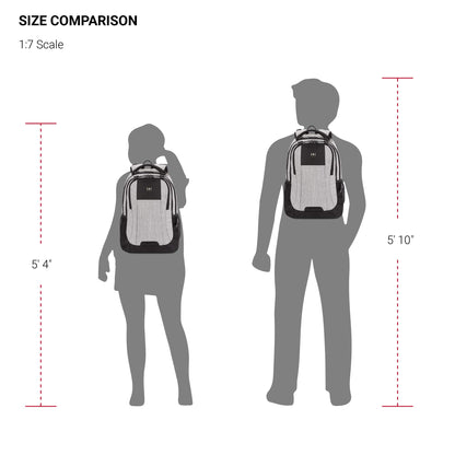 SwissGear Cecil 5505 Laptop Backpack, Heather Grey, 18-Inch