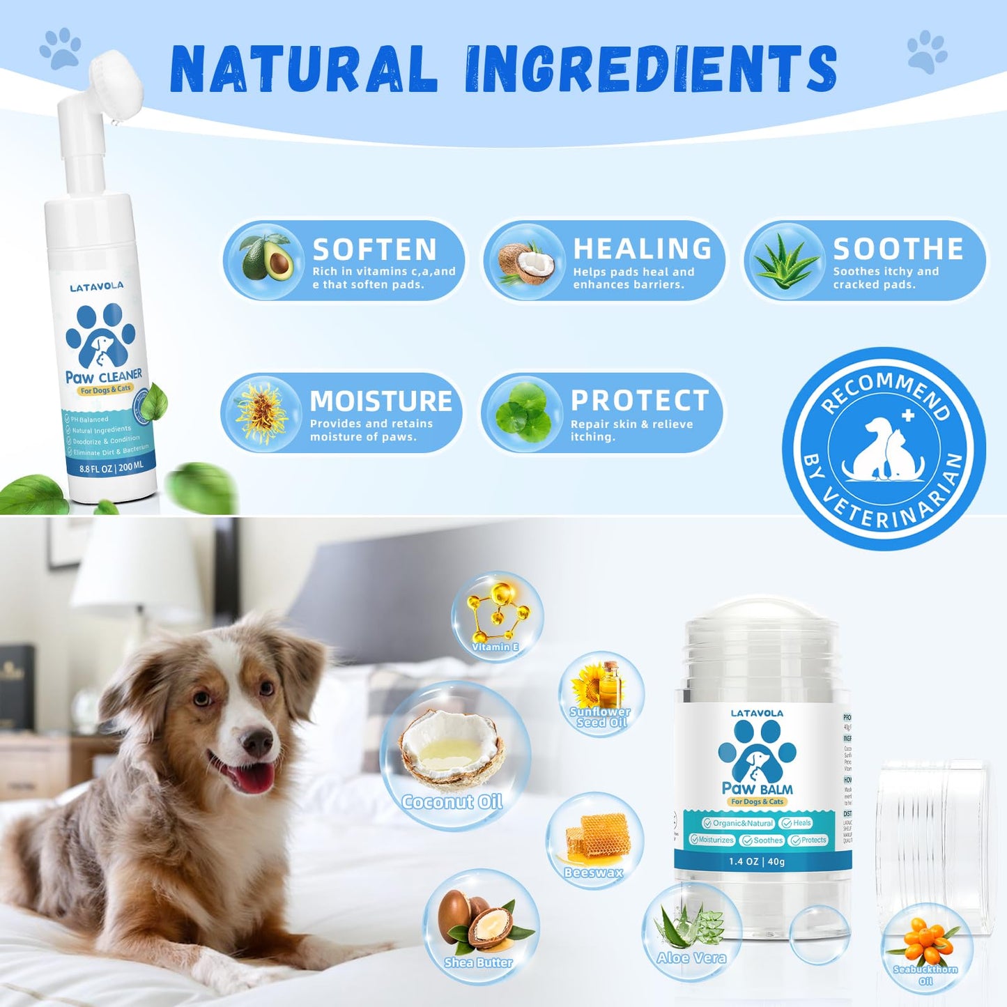 Dog Paw Cleaner Care Kit - Paw Cleaner for Dogs & Cats Small Large Medium Breed