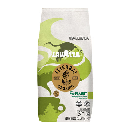 Lavazza Tierra Organic Light Roast Whole Bean Coffee 2.2lb (Best By 07/30/2026)