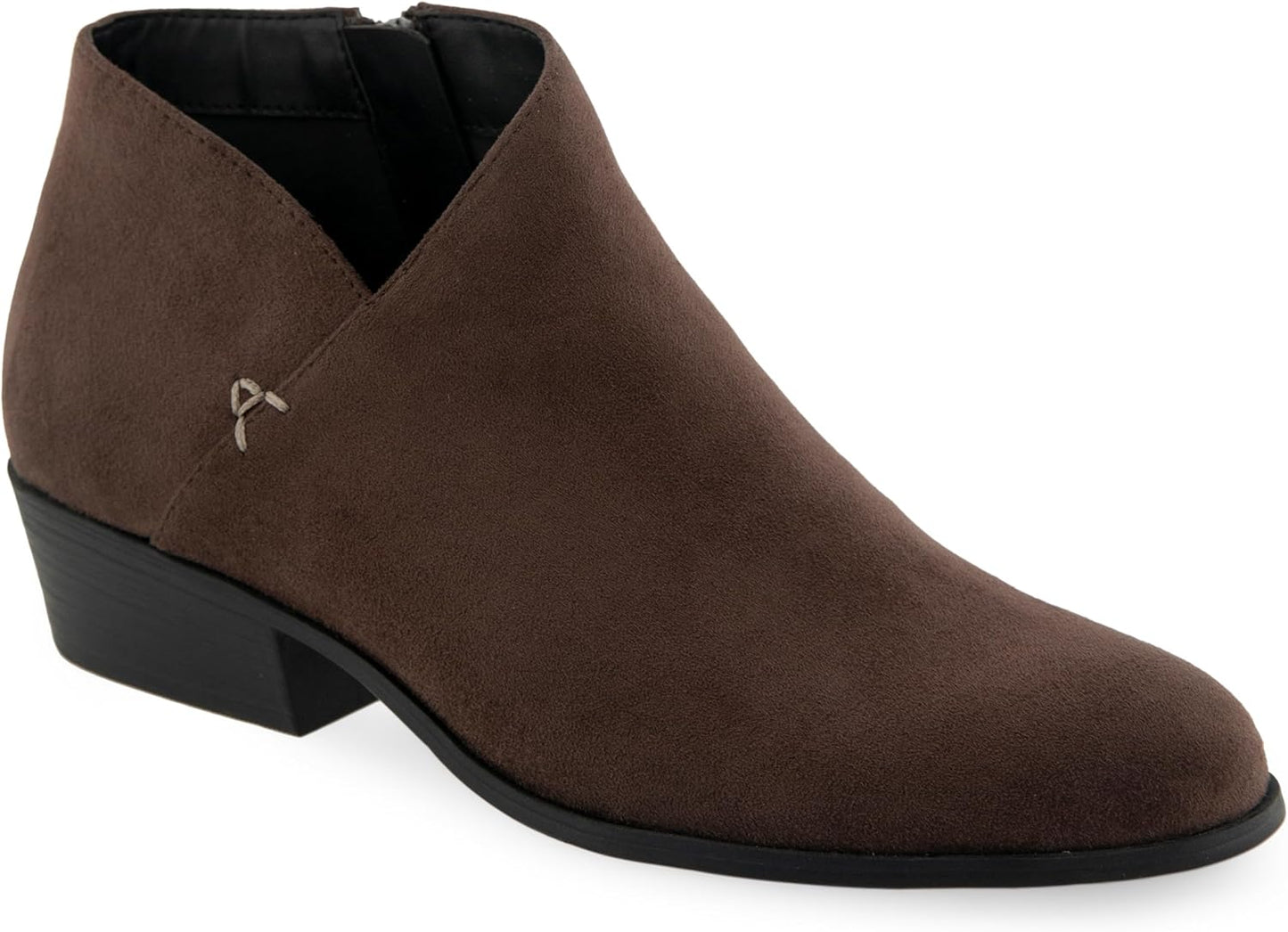 Women's 8.5 Wide Aerosoles CAYU Ankle Boot, Java Faux Suede,