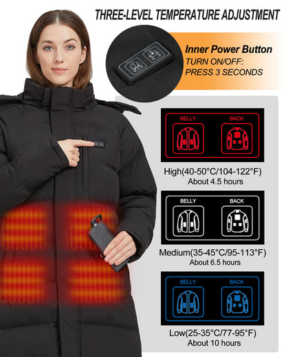 Size Large Women's Heated Jacket with Battery Pack