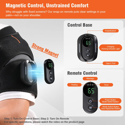 HOMVIMI Cordless Heated Shoulder Wrap with Vibration