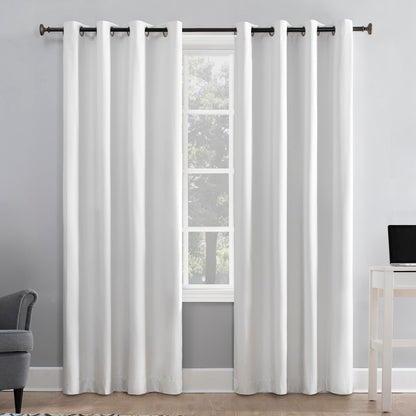Sun Zero Blackout Curtain Single Panel, 50" x 95", White