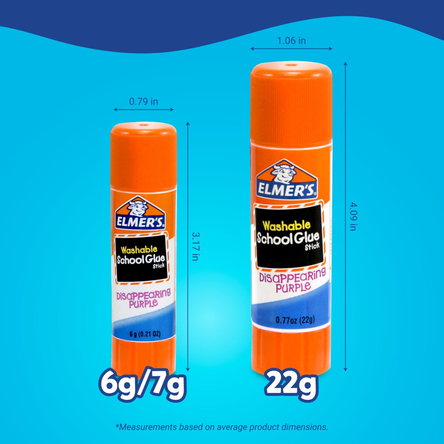 Elmer's Purple School Glue Sticks, 3 Count