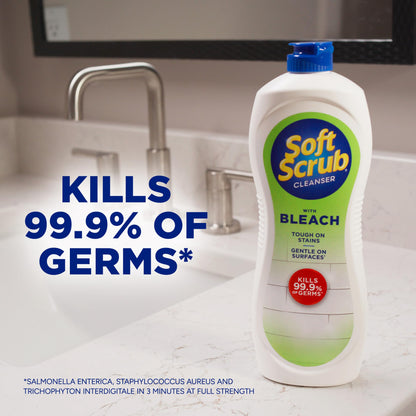 Soft Scrub Cleanser with Bleach, 36 Oz, Multi Surface Cleaner