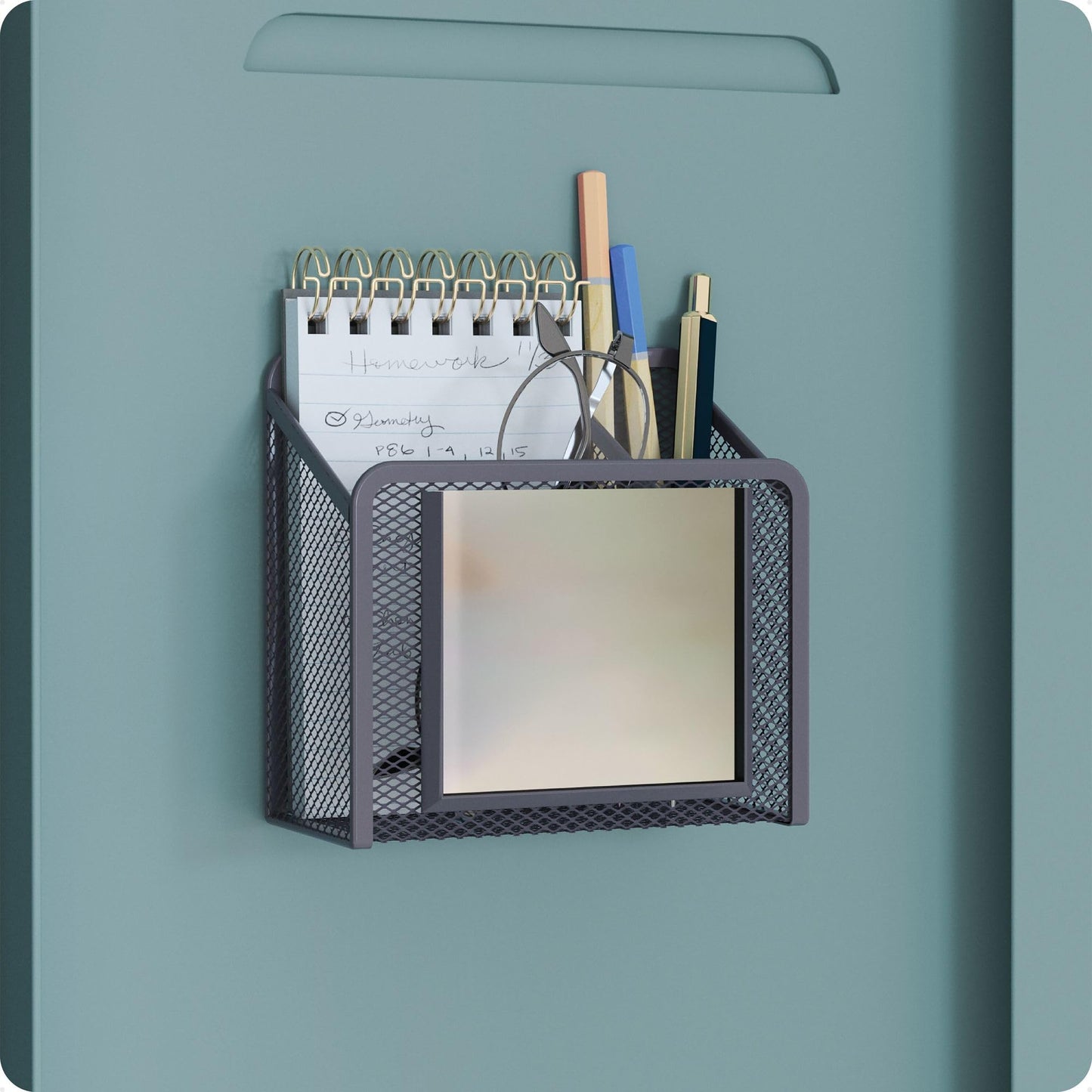 U Brands Dusty Black Magnetic Locker Cup with Mirror