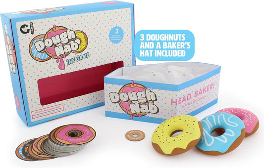 Dough Nab Party Card Game. Fast-Paced Doughnut-Grabbing Family Games for Ages 8 and Over.  *Damaged Box*