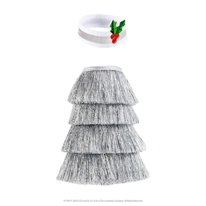 The Elf on the Shelf Claus  Tiny Tinsel Dress - Dazzling Vintage Elf Dress - Scout Elf Not Included