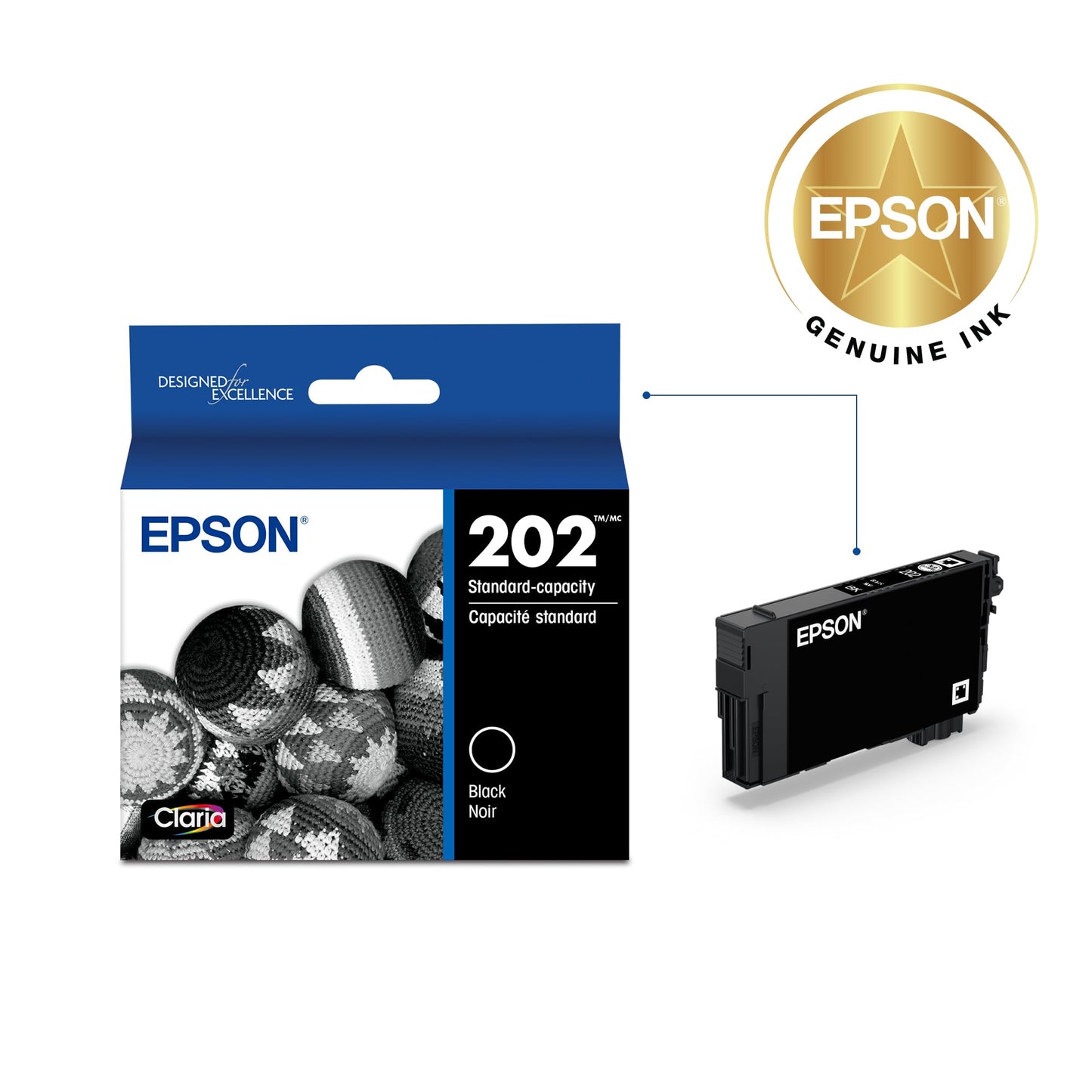 Epson 202 Claria Ink Standard Capacity Black Cartridge