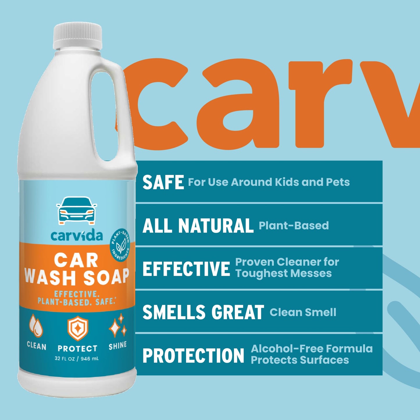 Carvida Concentrated Car Wash Soap 32 oz