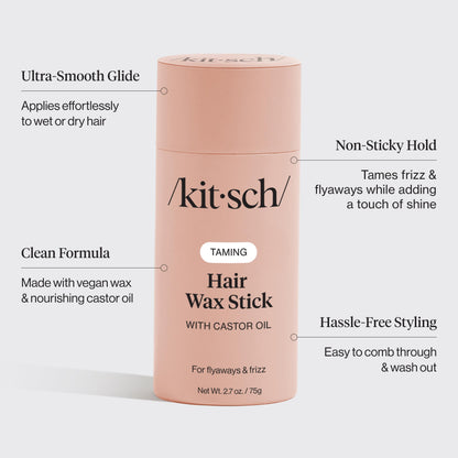 Kitsch Hair Wax Stick for Women & Men with Castor Oil – 2.7 oz