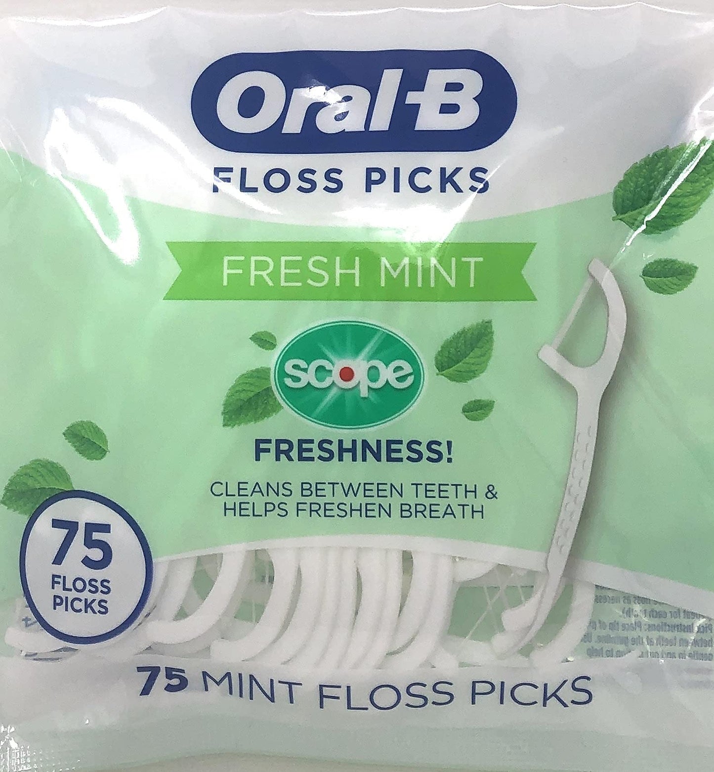 Oral-B Fresh Mint Floss Picks 75 ct