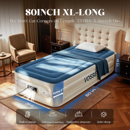 Twin Air Mattress with Built-in Pump