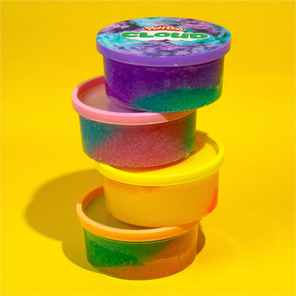 Play-Doh Scented Cloud Slime for Kids, Pink & Blue Cotton Candy Scent