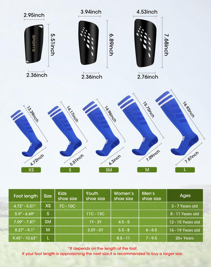 Shin Guards Soccer Youth (SIZE: Large)