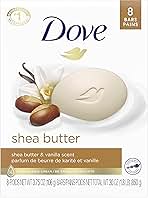 Dove Beauty Bar Gentle Skin Cleanser Shea Butter 8 Bars Moisturizing for Gentle Soft Skin Care More Moisturizing Than Bar Soap 3.75 oz