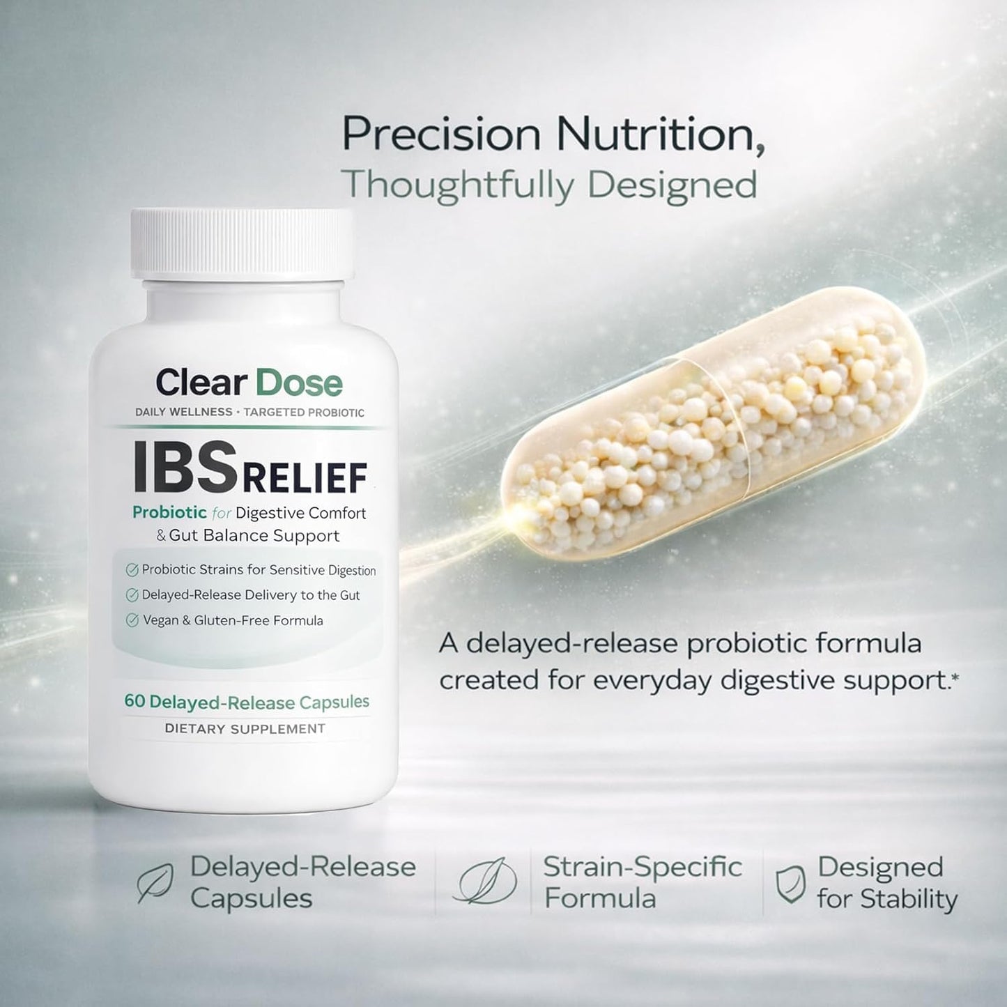Clear Dose Digestive Support Capsules 60 ct
