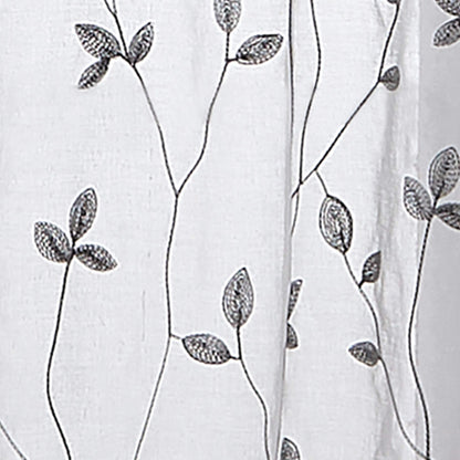 Botanical Embroidered Kitchen Curtain 28" x 36"
