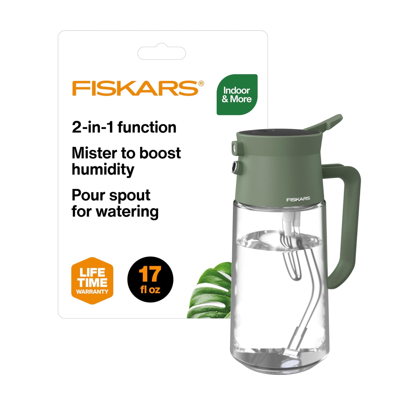 Fiskars 17oz 2-in-1 Mist & Pour Watering Can for Indoor Plants