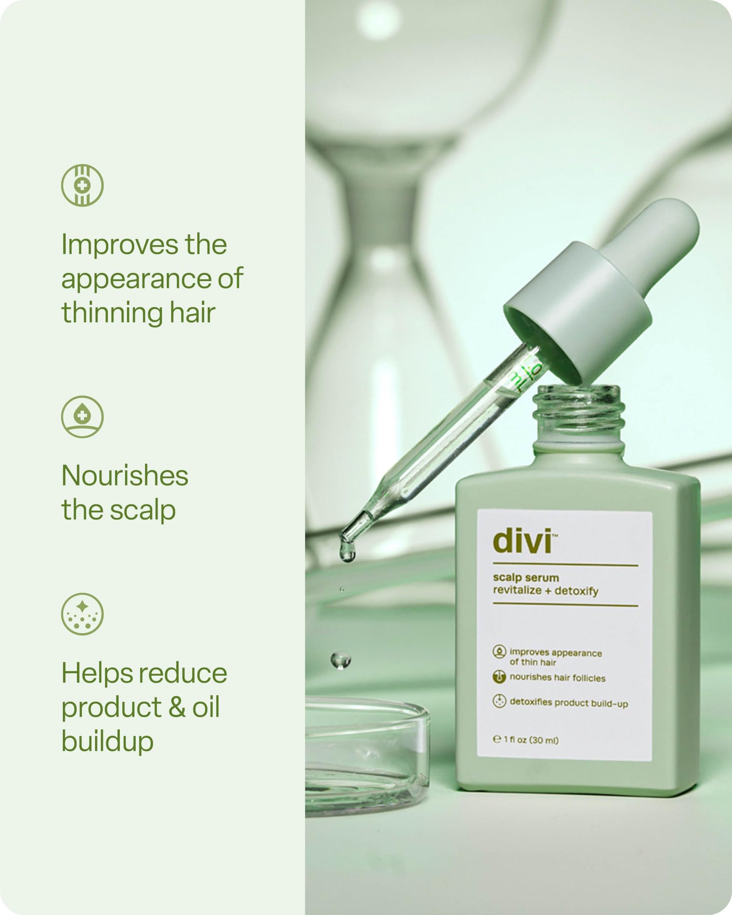 Divi Healthy Hair Bundle: Scalp Serum 1 fl oz and Hair Vitamins, 30-Day Supply