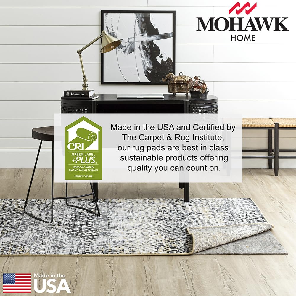 Mohawk Home Non Slip Rug Pad 3' x 12'- 1/4" Thick Felt + Latex Rubber Gripper