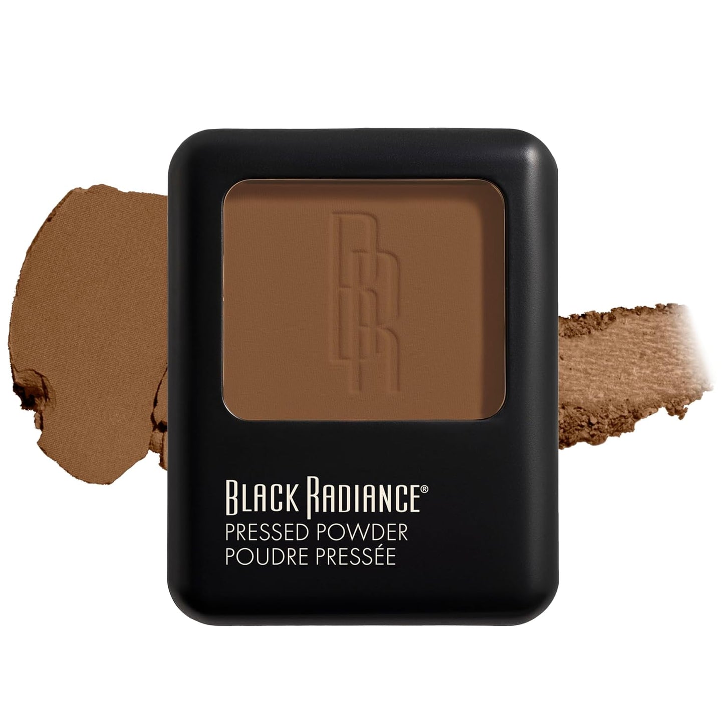 Black Radiance Pressed Powder, Pigment-Rich Matte Finish for Light Skin Tones, Oil-Absorbing Compact with Mirror & Sponge - Golden Almond