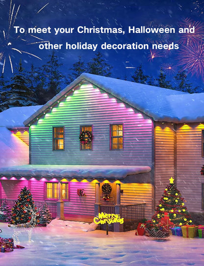 Permanent Outdoor Lights, 50ft with 36 LED Lights, IP67 Water-Proof, Compatible with Alexa, Assistant