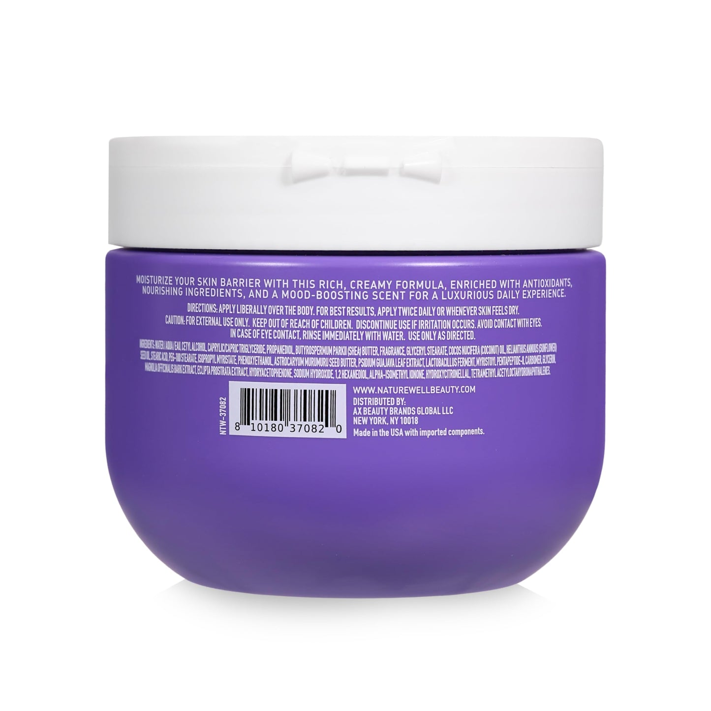 NATURE WELL Blissy Ultra-Moisturizing Scented Whipped Body Cream, 12 Oz