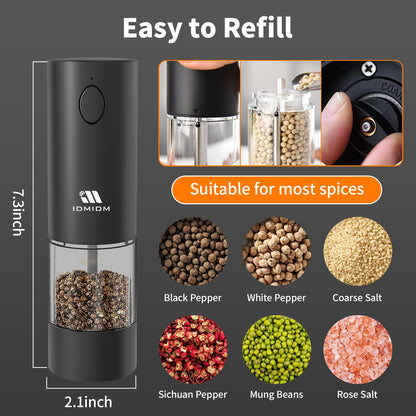 Rechargeable Salt & Pepper Grinder Set