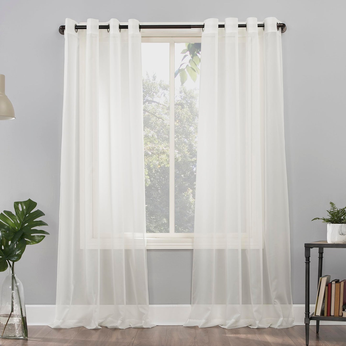 No. 918 Emily Sheer Voile Curtain Panel 59x84 Eggshell