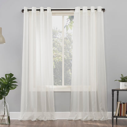 No. 918 Emily Sheer Voile Curtain Panel 59x84 Eggshell