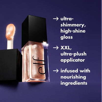 E.l.f. Glow Reviver Lip Oil Glimmer Chocoluxe