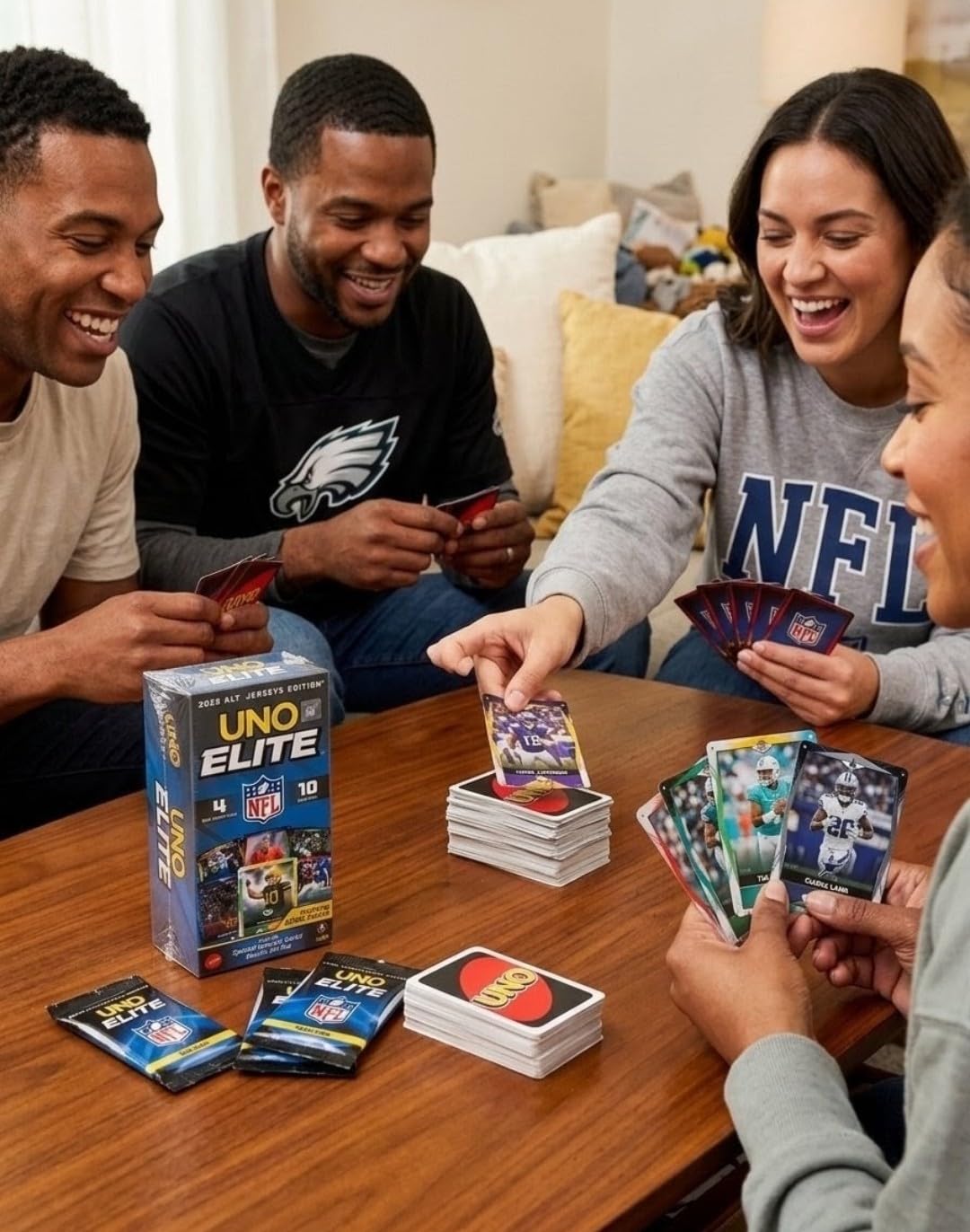 UNO Elite NFL 2025 Alt Jerseys Booster Set Plus 40 Cards (Players Vary)