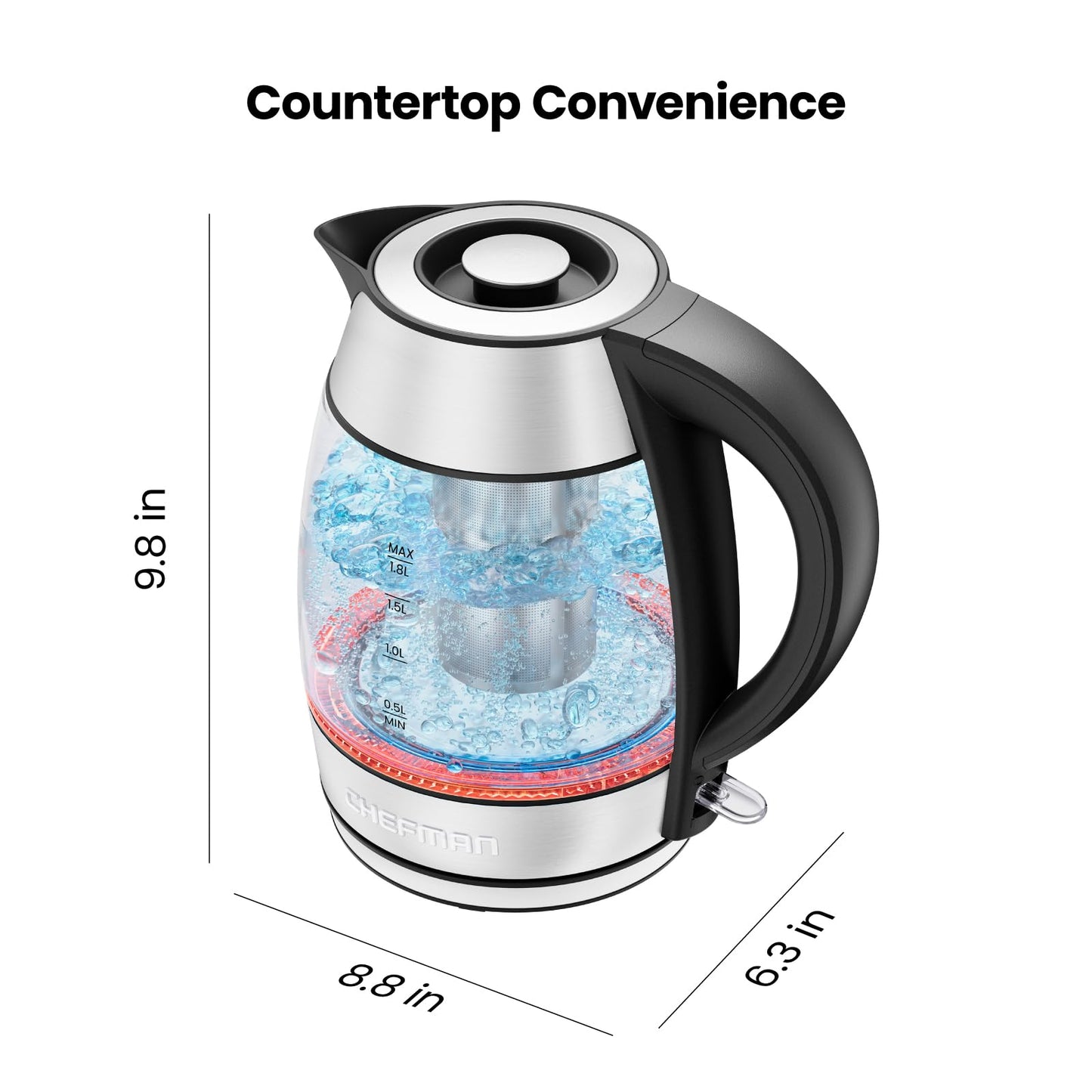 Chefman Rapid-Boil 1.8L Electric Tea Kettle
