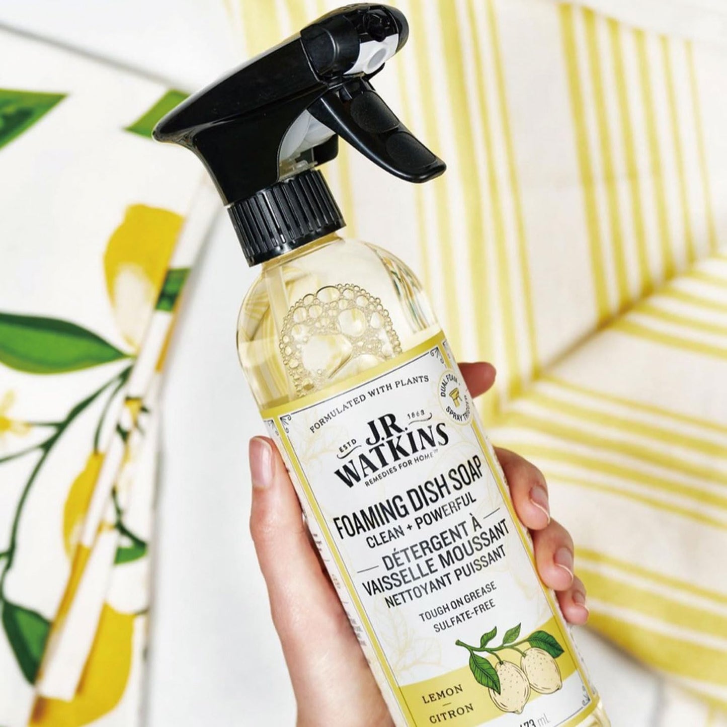 J.R. Watkins Foaming Dish Soap Lemon 16 oz