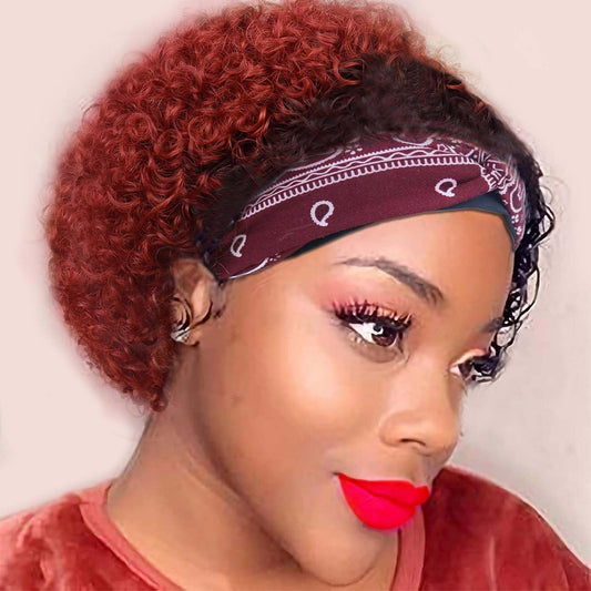 VRZ Short Headband Wig Short Curly *Headband Style & Color Varies*