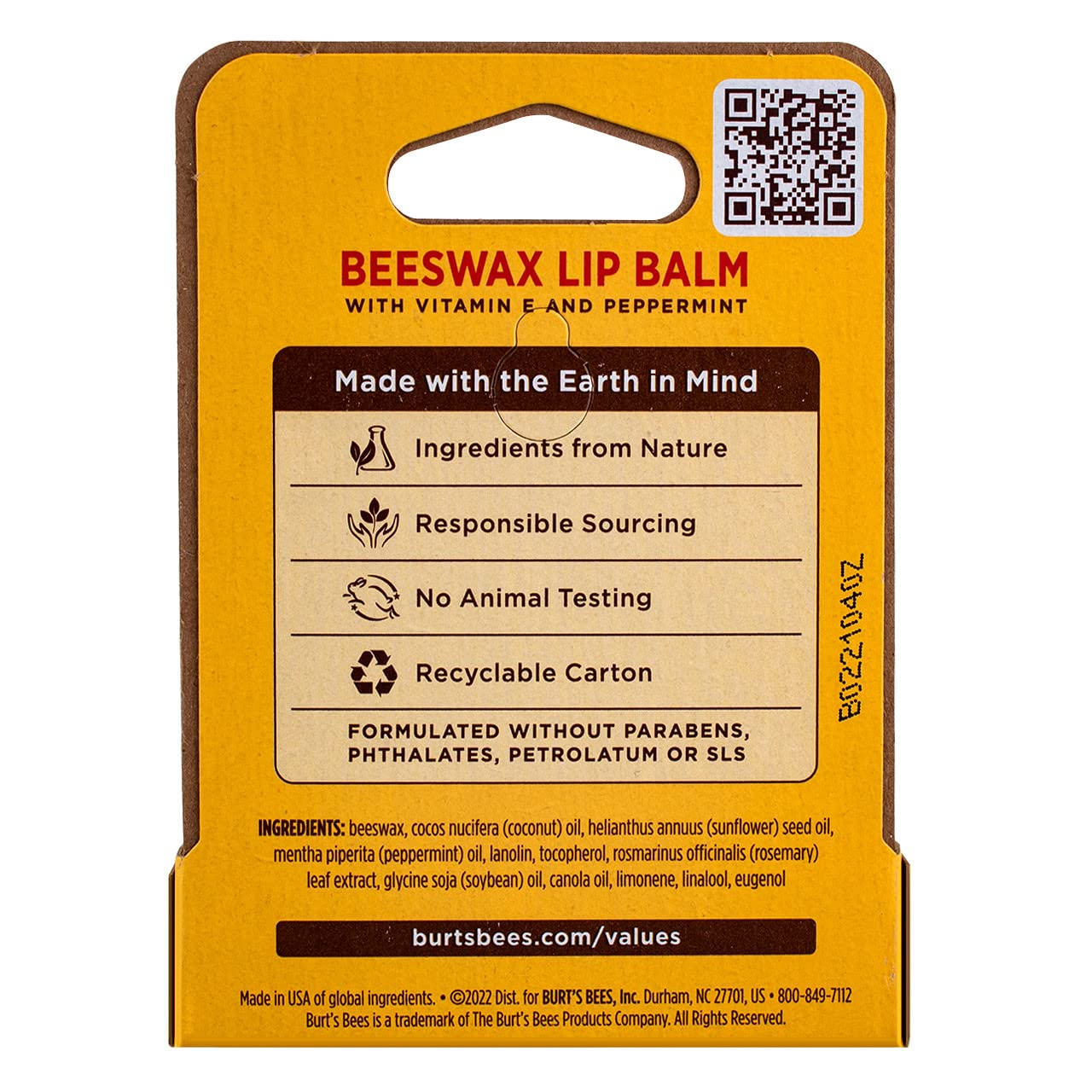 Burt's Bees Beeswax Lip Balm Peppermint