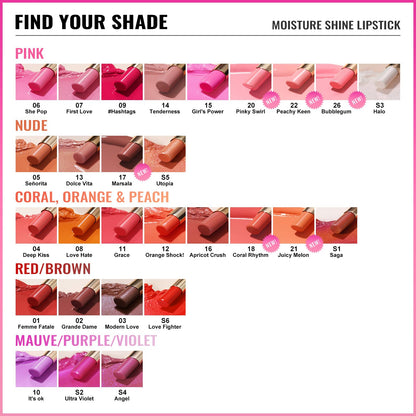 Oulac Moisturizing Lipstick, Orange Red G12, 0.07 oz