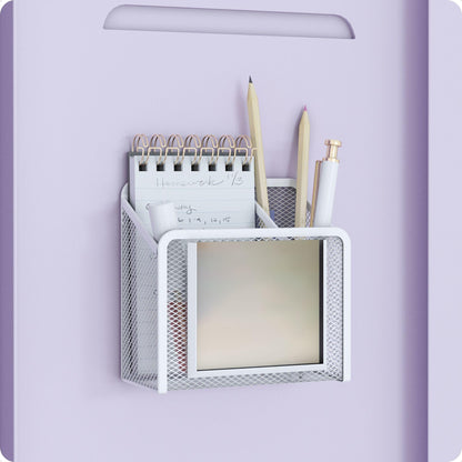 U Brands White Magnetic Locker Cup with Mirror
