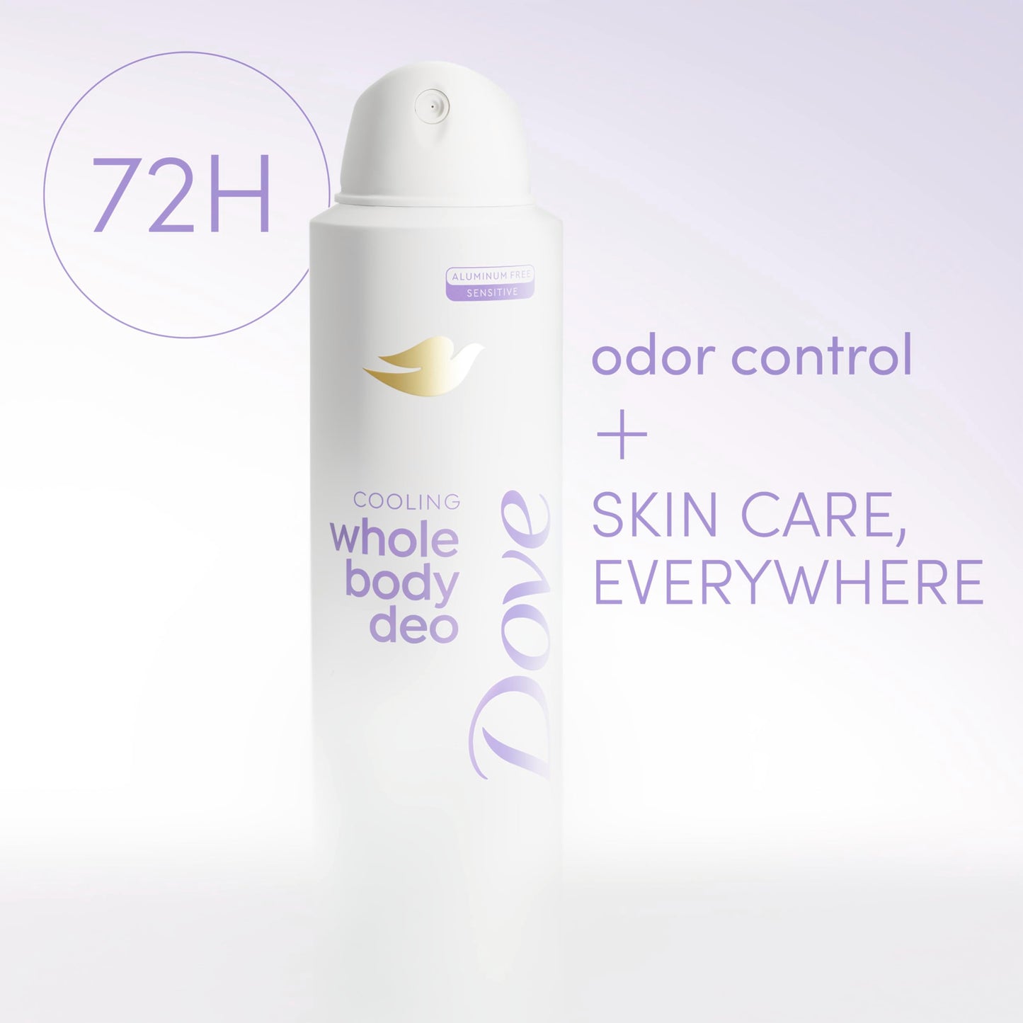 Dove Whole Body Deo Aluminum Free Invisible Spray Deodorant Coconut & Vanilla 4oz
