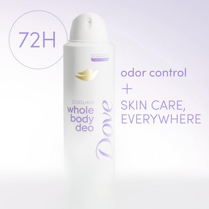 Dove Whole Body Deo Aluminum Free Invisible Spray Deodorant Coconut & Vanilla 4oz