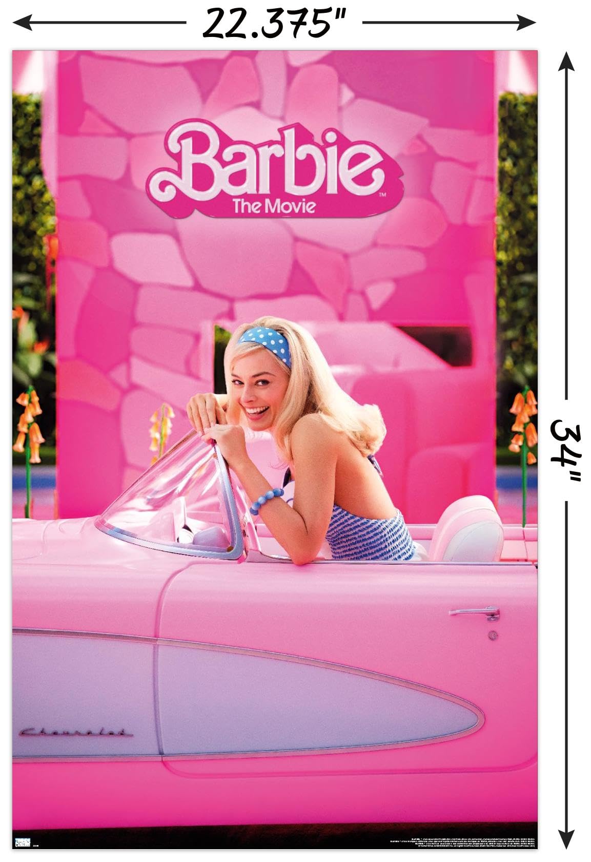Mattel Barbie The Movie Car Wall Poster 34 x 22.4 In
