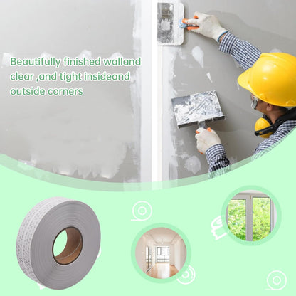 2Pcs 1.96 Inch Wide Self-Stick Drywall Tape, 132 Inch PVC