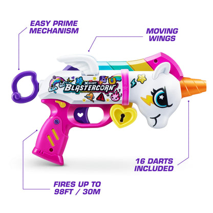ZURU XSHOT Blastercorn Unicorn Blaster with 16 Darts