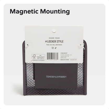 U Brands Dusty Black Magnetic Locker Cup with Mirror