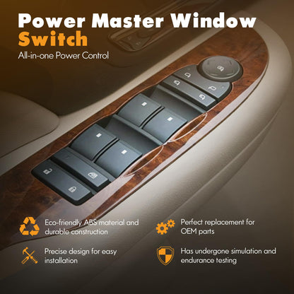 Front Driver Side Power Window Switch and Door Lock \